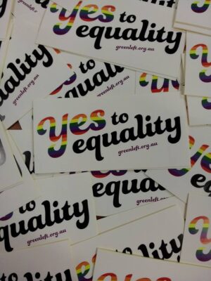 Yes to equality stickers